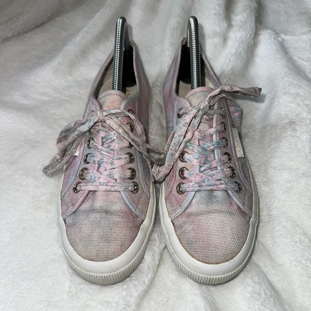 LoveShackFancy x Superga Pink Tie Dye Sneakers Shoe‎ 8/39 Low Top Floral Cottage